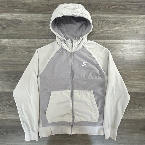 Nike Other - Nike Jacket Mens Small Gray Full Zip Hooded Fleece BV3592-059 Outdoor Athletic
